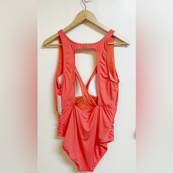 Jantzen Temple Peach Tummy Control One Piece Swimsuit Size 14 NWT - Picture 5 of 7